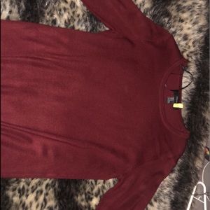 Red knit bodycon dress